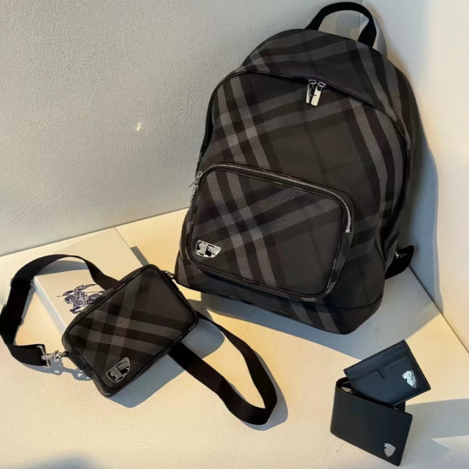 burberry vintage check nylon backpack